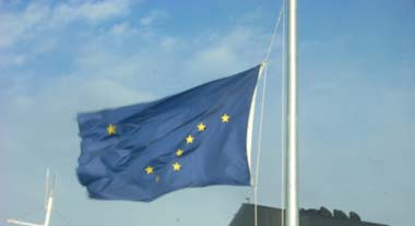 Alaska's flag waving